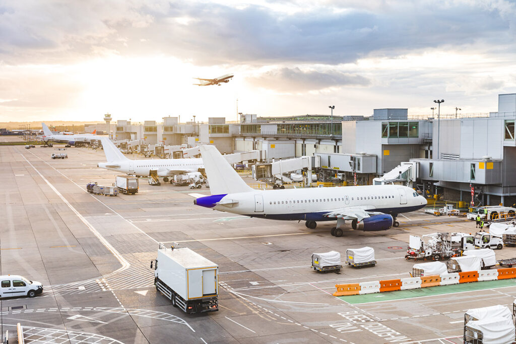 Airport as seen from the tarmac.