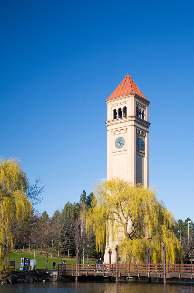 An image of the Spokane WA clocktower.