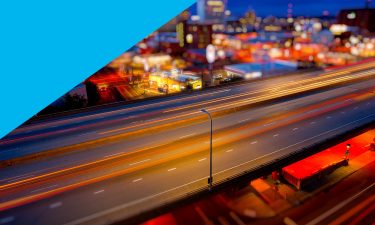 Spokane Freeway at Night Image